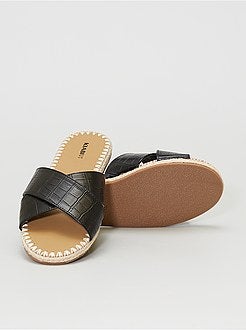 Tiras cruzadas texturadas 'escamas de crocodilo' - Kiabi