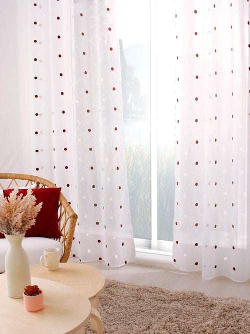 Tiras "pois colorés" bordadas com jato de areia - Kiabi