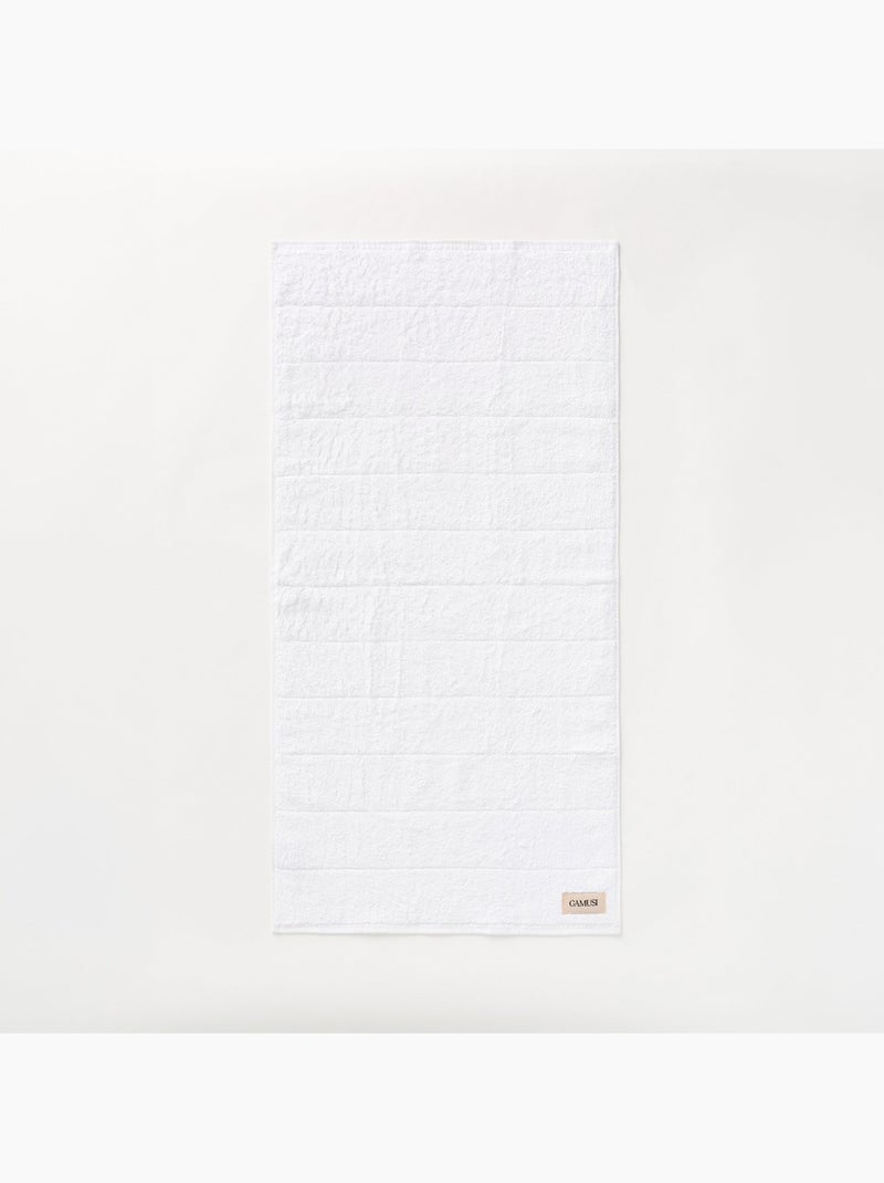 Toalha 100% algodão, felpo 600 g/m², com presilha - Gamusi Branco - Kiabi