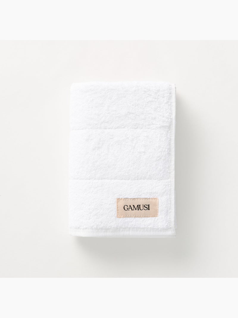 Toalha 100% algodão, felpo 600 g/m², com presilha - Gamusi Branco - Kiabi