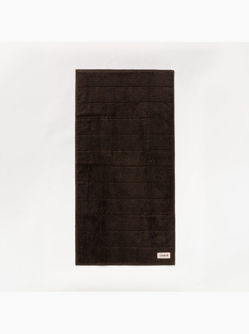 Toalha 100% algodão, felpo 600 g/m², com presilha - Gamusi Preto - Kiabi