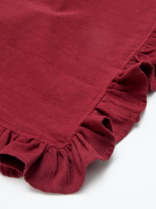 Toalha com folhos (150 x 150 cm) - Kiabi