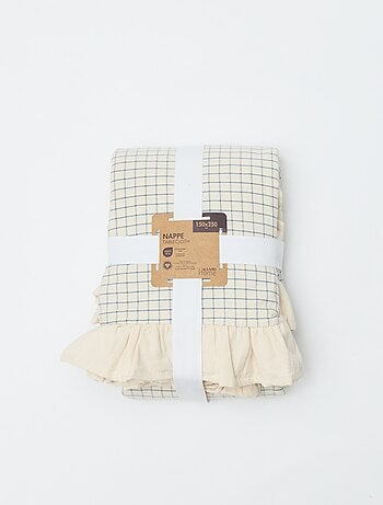 Toalha de mesa com folhos (150 x 250 cm)