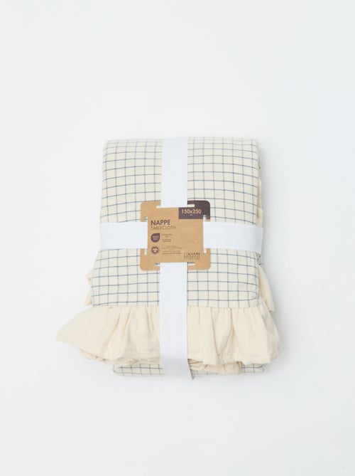 Toalha com folhos (150 x 250 cm) - Kiabi