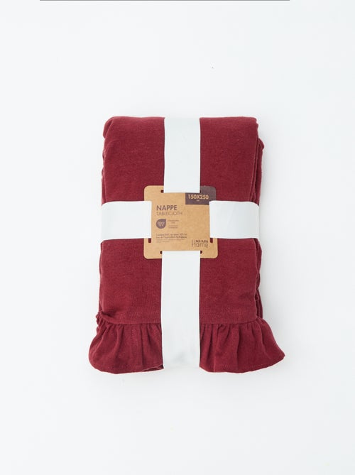 Toalha com folhos (150 x 250 cm) - Kiabi