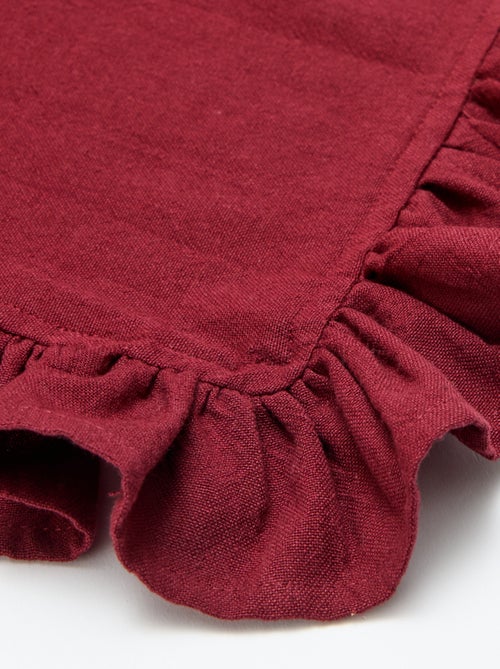 Toalha com folhos (150 x 250 cm) - Kiabi