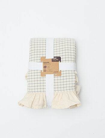 Toalha de mesa com franjas (150x300 cm) - Kiabi Home