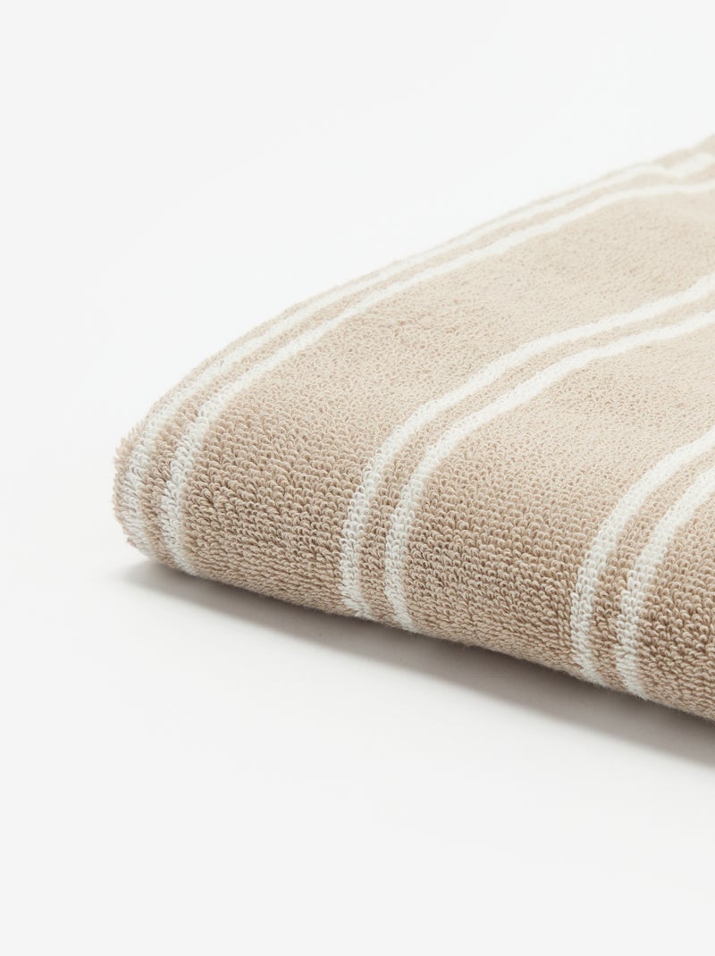 Toalha de banho 50 x 90 cm Bege - Kiabi