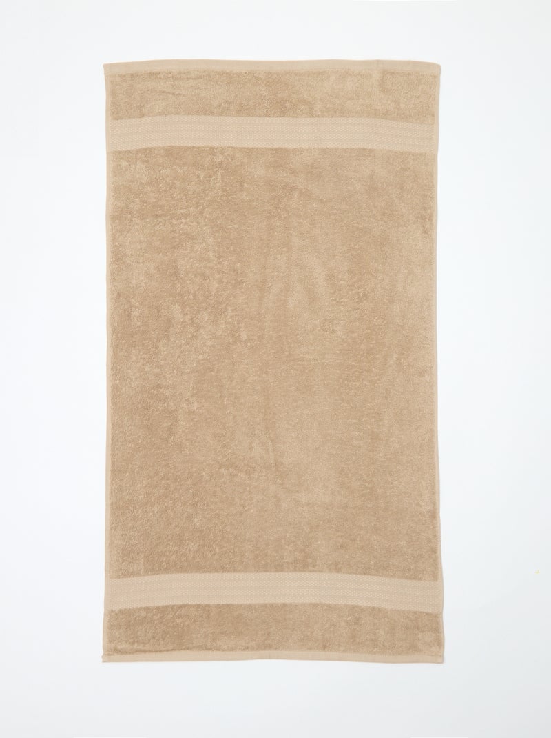 Toalha de banho 50x90 cm Bege - Kiabi