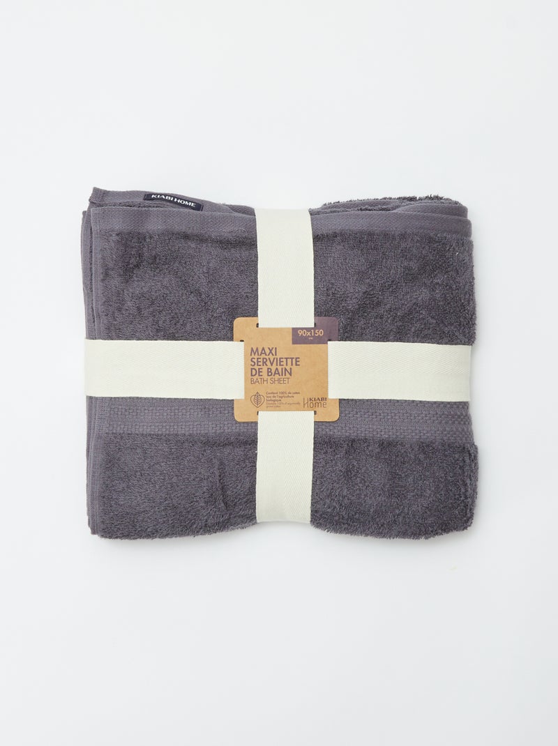 Toalha de banho (90x150cm) - Kiabi Home CINZA - Kiabi