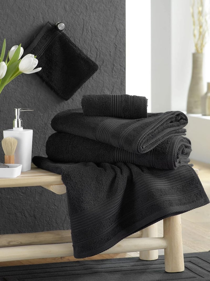 Toalha de banho algodão douceur d'intérieur Preto - Kiabi