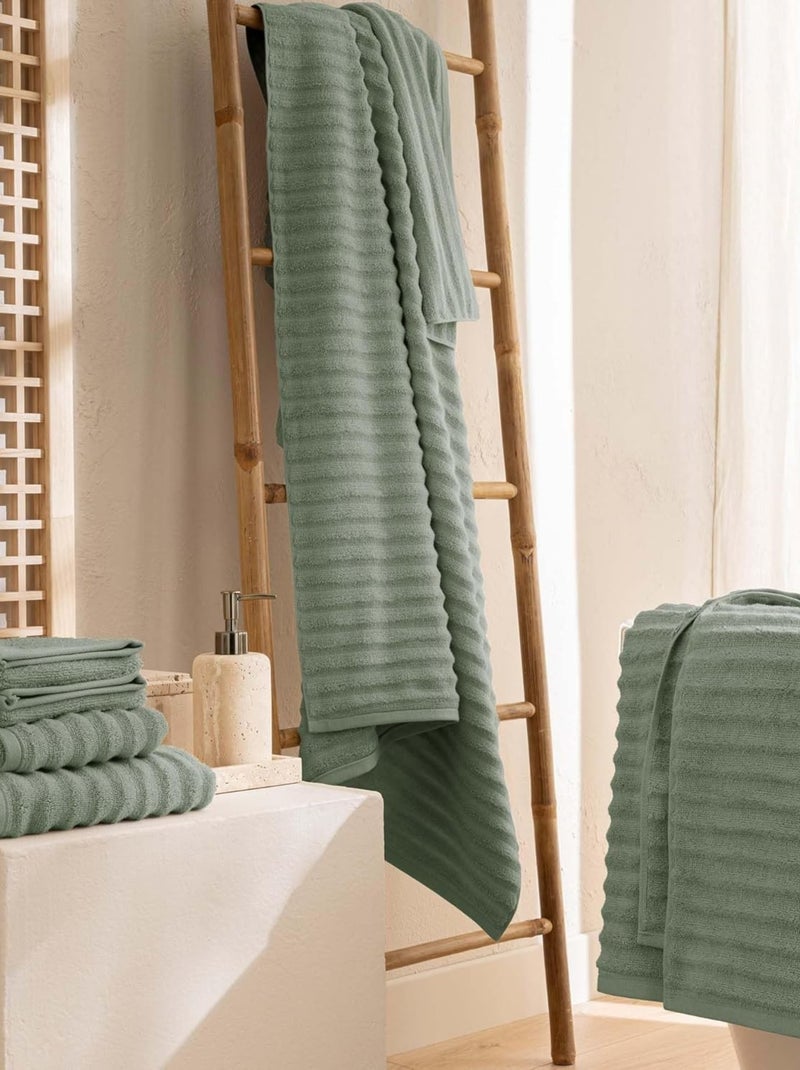 Toalha de banho algodão maya douceur d'intérieur Verde sálvia - Kiabi
