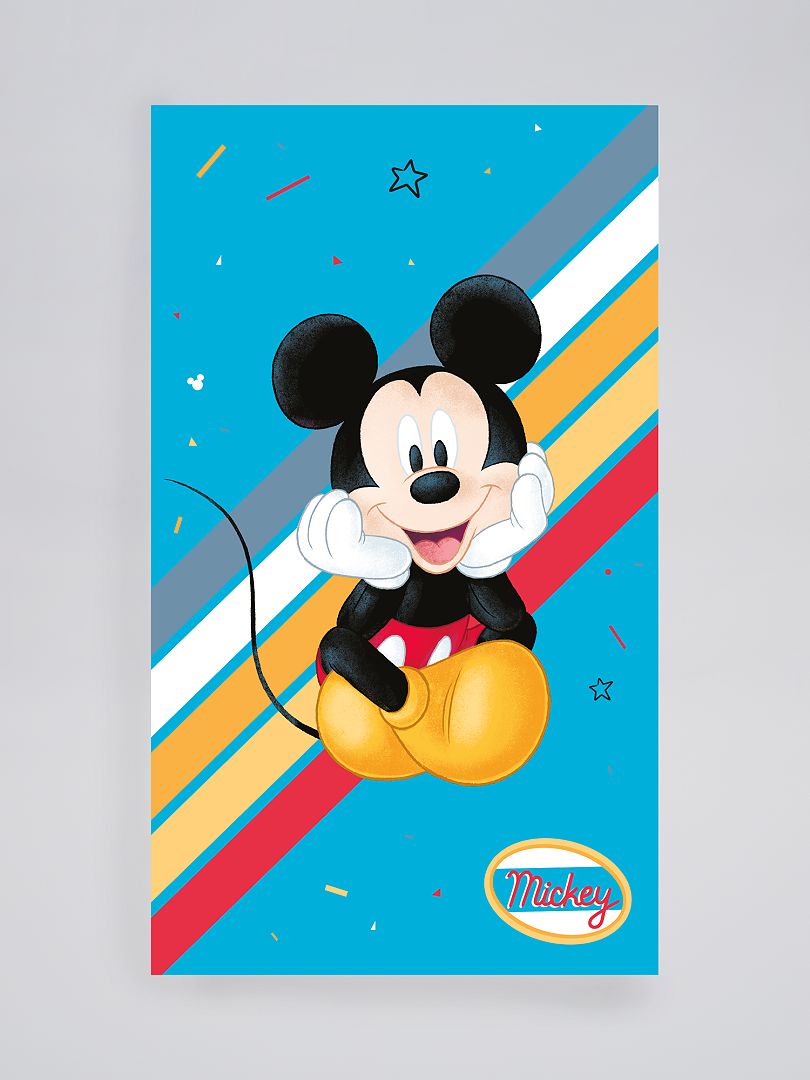 Toalha de banho 'Disney' 'Mickey' Azul - Kiabi