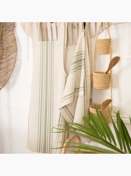 Toalha de cozinha polilinha com riscas - Kiabi