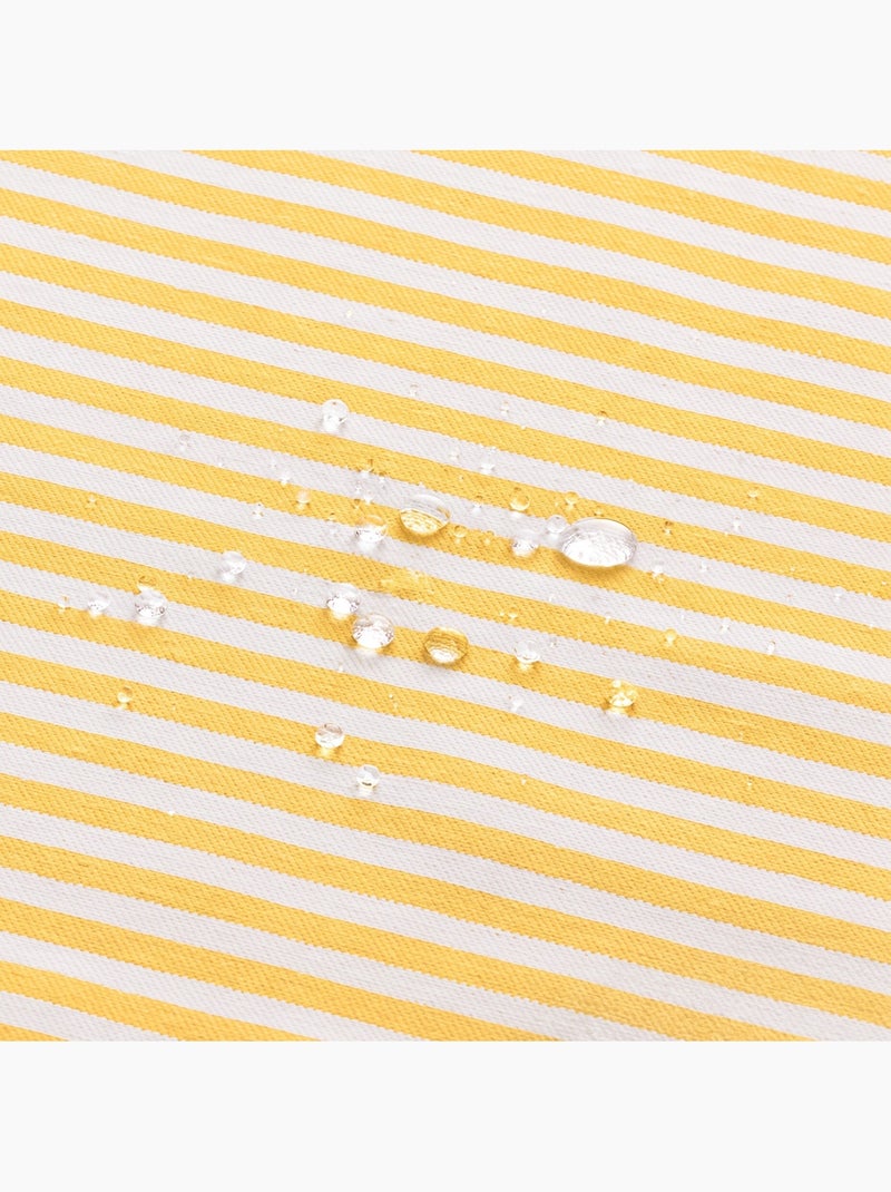 Toalha de mesa antimanchas em algodão com riscas finas - gamusi. Amarelo - Kiabi