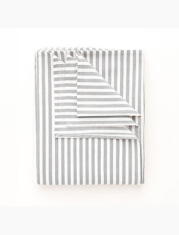 Toalha de mesa antimanchas em algodão com riscas finas - gamusi.