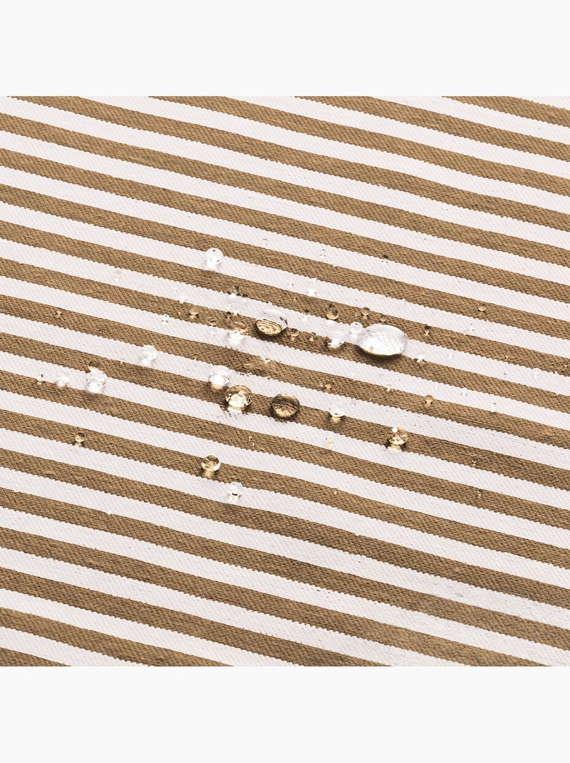 Toalha de mesa antimanchas em algodão com riscas finas - gamusi. Toupe - Kiabi