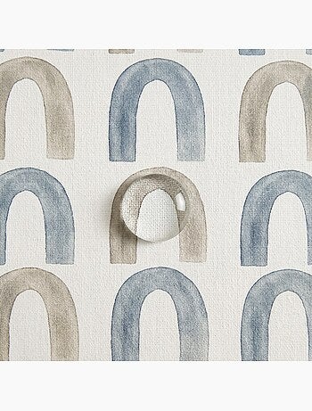 Toalha de mesa antinódoas com estampado boho chic de estilo mediterrânico - Gamusi.