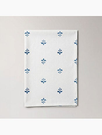 Toalha de mesa antinódoas com estampado floral de estilo mediterrânico - Gamusi.