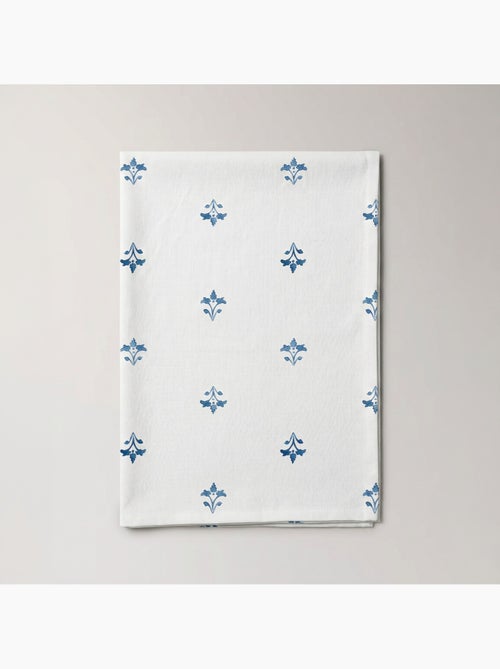 Toalha de mesa antinódoas com estampado floral de estilo mediterrânico - Gamusi. - Kiabi