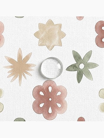 Toalha de mesa antinódoas com estampado floral de estilo mediterrânico - Gamusi.