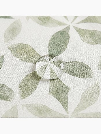 Toalha de mesa antinódoas com estampado geométrico de estilo mediterrânico - Gamusi.