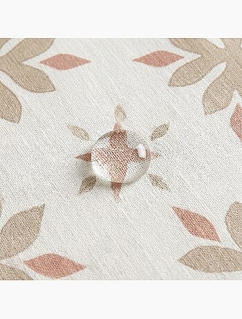 Toalha de mesa antinódoas com estampado geométrico floral de estilo mediterrânico - Gamusi.