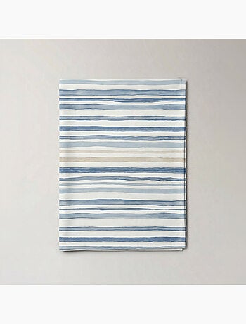 Toalha de mesa antinódoas com estampado mediterrânico às riscas - Gamusi.