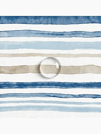 Toalha de mesa antinódoas com estampado mediterrânico às riscas - Gamusi.