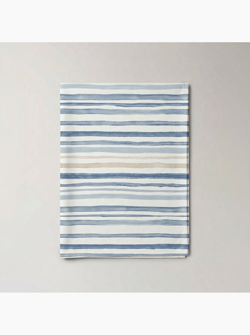 Toalha de mesa antinódoas com estampado mediterrânico às riscas - Gamusi. - Kiabi