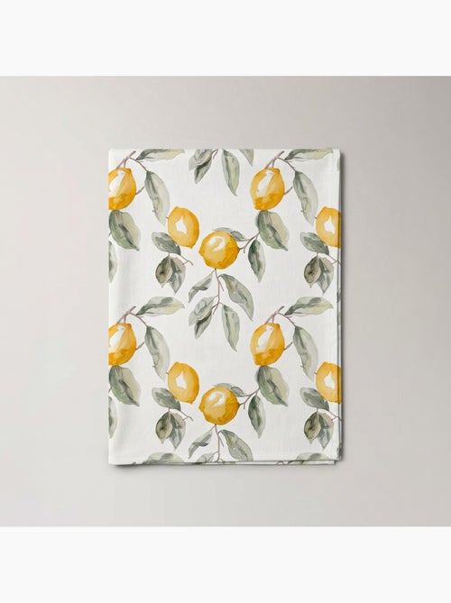 Toalha de mesa antinódoas com estampado mediterrânico de limões - Gamusi. - Kiabi