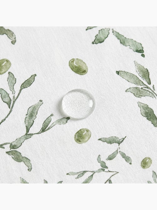 Toalha de mesa antinódoas com estampado mediterrânico de oliveiras - Gamusi. - Kiabi