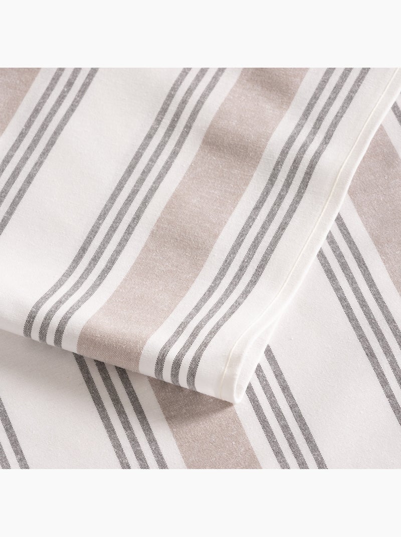 Toalha de mesa antinódoas com riscas múltiplas, toque e caimento natural - Gamusi. Toupe - Kiabi