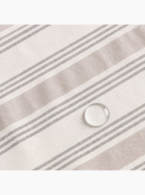 Toalha de mesa antinódoas com riscas múltiplas, toque e caimento natural - Gamusi. - Kiabi