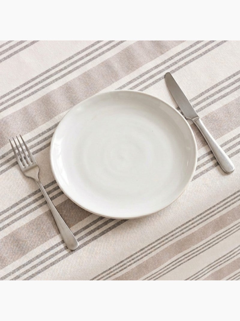 Toalha de mesa antinódoas com riscas múltiplas, toque e caimento natural - Gamusi. Toupe - Kiabi
