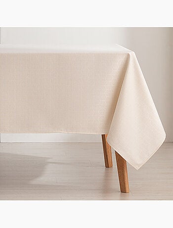 Toalha de mesa antinódoas com tecido texturizado em favo de mel - Gamusi.