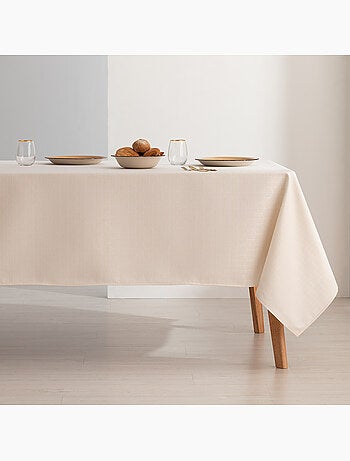Toalha de mesa antinódoas com tecido texturizado em favo de mel - Gamusi.
