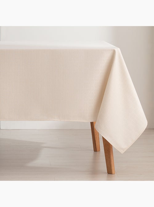 Toalha de mesa antinódoas com tecido texturizado em favo de mel - Gamusi. - Kiabi Toalha de mesa antinódoas com tecido texturizado em favo de mel - Gamusi. - Kiabi