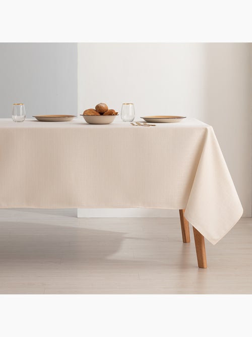 Toalha de mesa antinódoas com tecido texturizado em favo de mel - Gamusi. - Kiabi Toalha de mesa antinódoas com tecido texturizado em favo de mel - Gamusi. - Kiabi