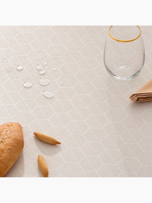 Toalha de mesa antinódoas com tecido texturizado em favo de mel - Gamusi. - Kiabi Toalha de mesa antinódoas com tecido texturizado em favo de mel - Gamusi. - Kiabi
