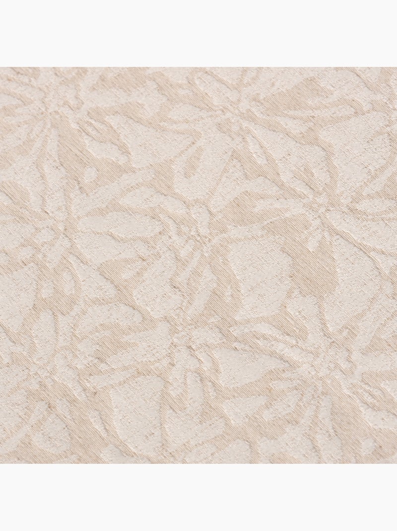 Toalha de mesa antinódoas com tecido texturizado floral - Gamusi. Bege - Kiabi