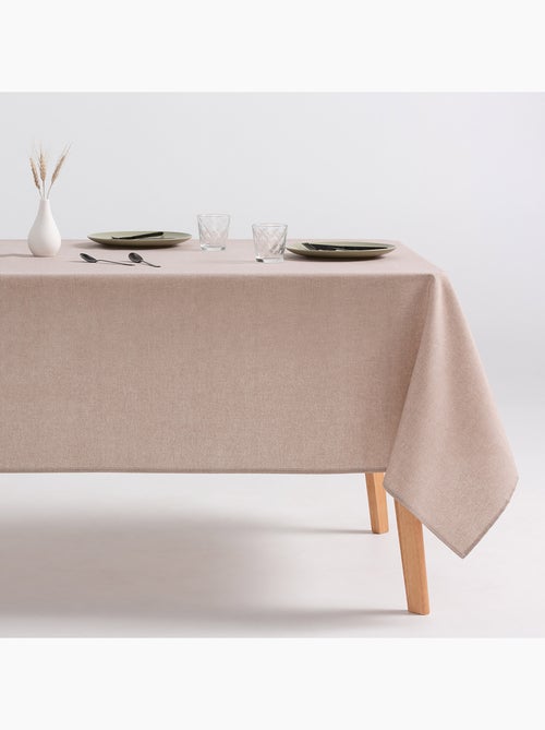 Toalha de mesa antinódoas de algodão, lisa e mesclada, com caimento natural - Gamusi. - Kiabi Toalha de mesa antinódoas de algodão, lisa e mesclada, com caimento natural - Gamusi. - Kiabi