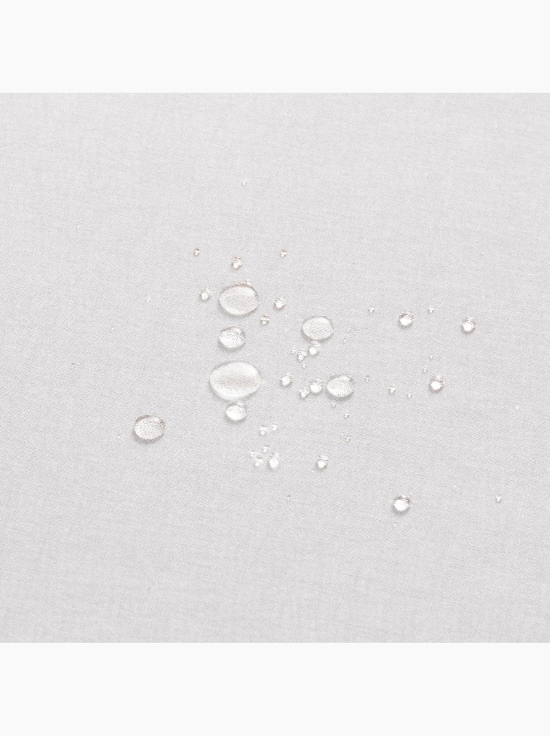 Toalha de mesa antinódoas de algodão, lisa e mesclada, com caimento natural - Gamusi. Cinza claro - Kiabi
