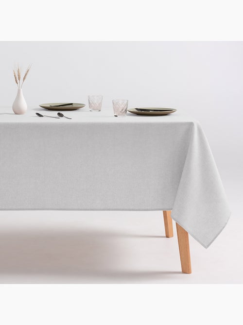 Toalha de mesa antinódoas de algodão, lisa e mesclada, com caimento natural - Gamusi. - Kiabi