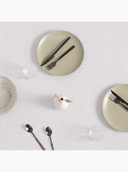 Toalha de mesa antinódoas de algodão, lisa e mesclada, com caimento natural - Gamusi. - Kiabi