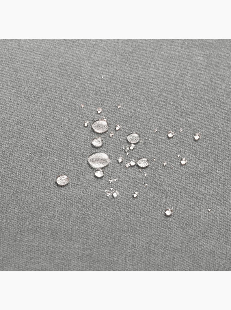 Toalha de mesa antinódoas de algodão, lisa e mesclada, com caimento natural - Gamusi. Cinza - Kiabi