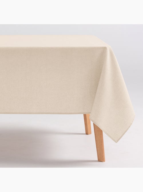 Toalha de mesa antinódoas de algodão, lisa e mesclada, com caimento natural - Gamusi. - Kiabi Toalha de mesa antinódoas de algodão, lisa e mesclada, com caimento natural - Gamusi. - Kiabi