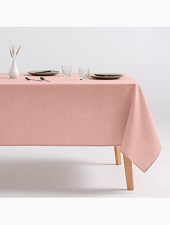 Toalha de mesa antinódoas de algodão, lisa e mesclada, com caimento natural - Gamusi.