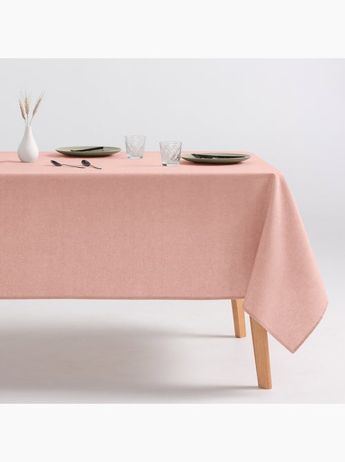 Toalha de mesa antinódoas de algodão, lisa e mesclada, com caimento natural - Gamusi. - Kiabi