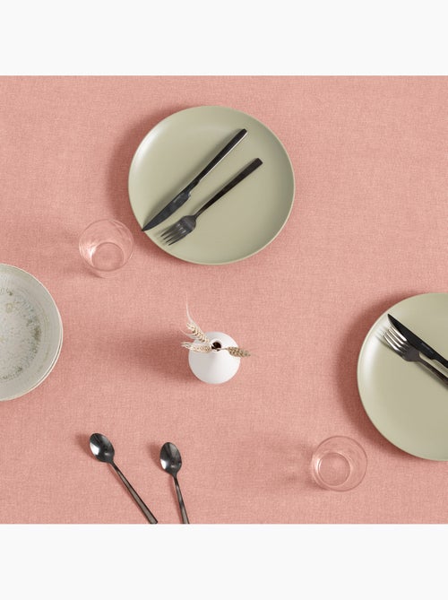 Toalha de mesa antinódoas de algodão, lisa e mesclada, com caimento natural - Gamusi. - Kiabi